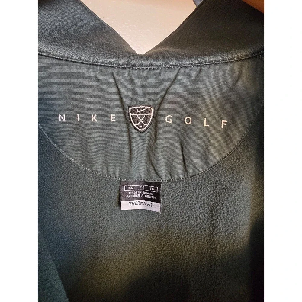 Nike golf thermafit ‎ full zip green jacket mens size extra large